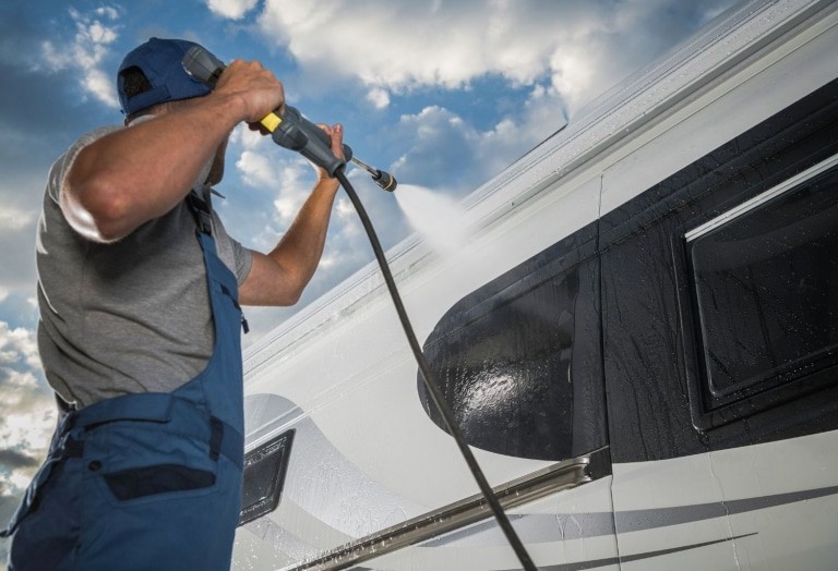 how to clean a caravan roof