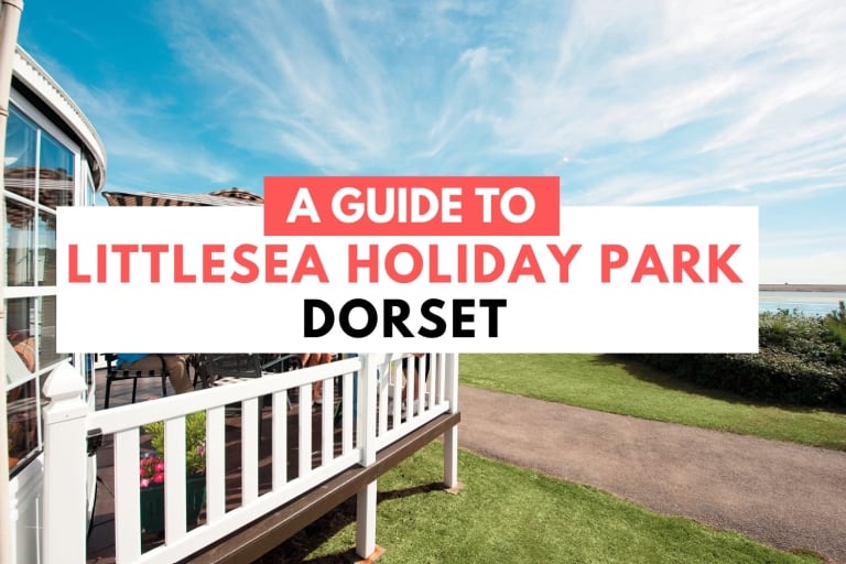 Text saying A Guide To Littlesea Holiday Park with static caravan in background